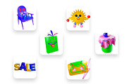 Colorful and Super Cute Objects, an Object Graphic by Dirtybarn (Thumbnail 2 of 4)