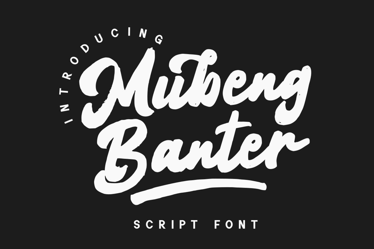 Mubeng Banter - Script Font, a Script Font by GFRcreative (Photo 1 of 5)