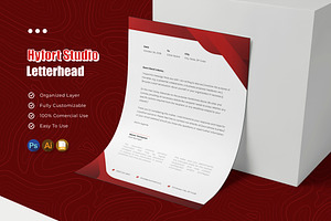 Hyfort Studio - Letterhead, a Print Template by Esensifiksi.studio