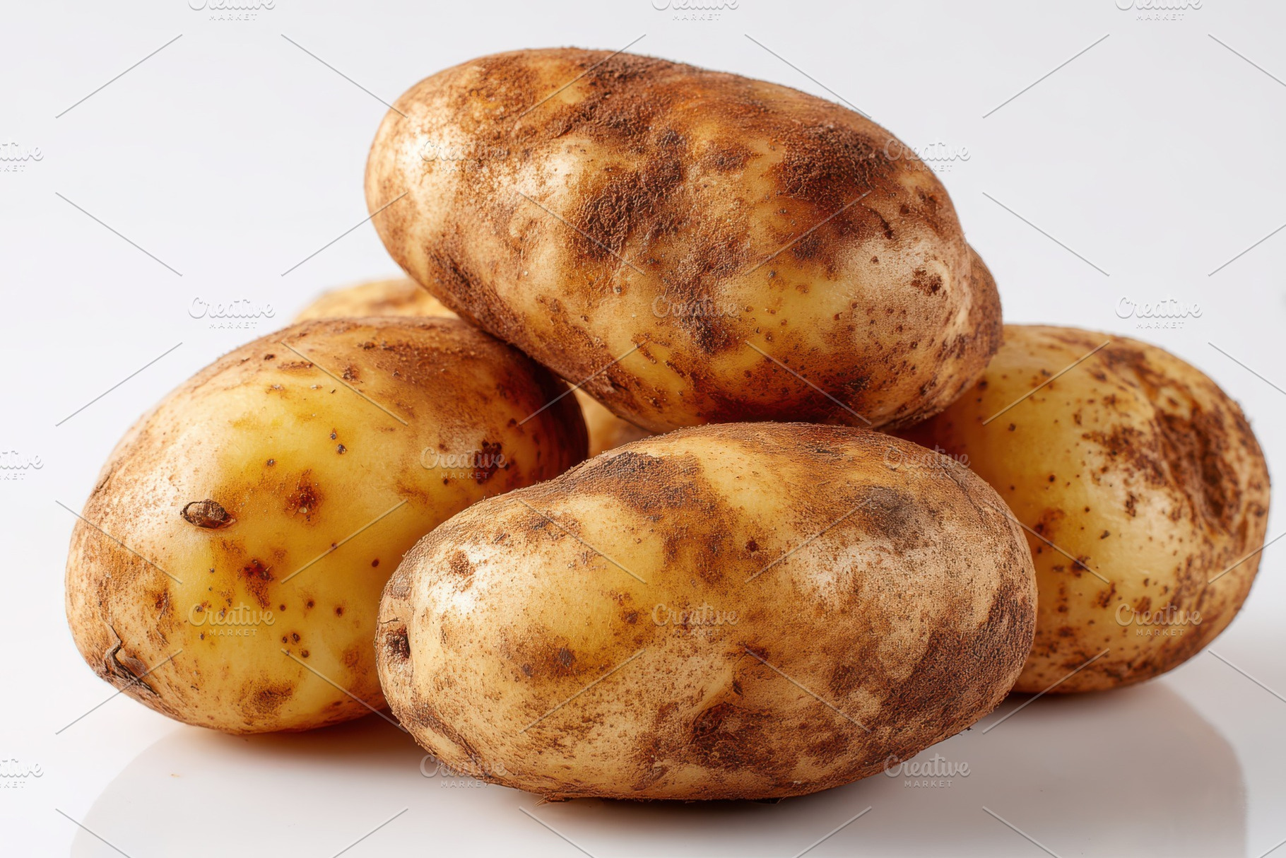 Fresh Potatoes Brown Skin Harvest Ve, a Photo by Pixeness Studio