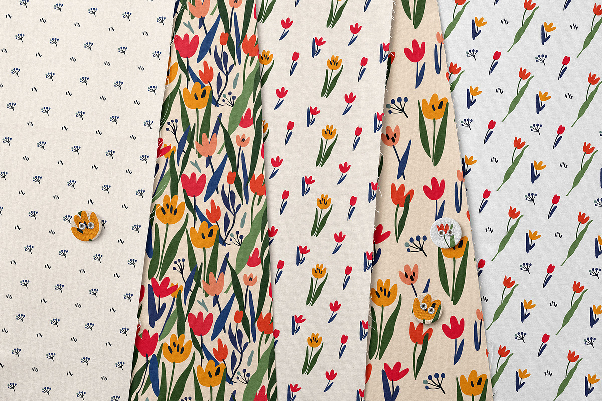 Bold Tulip Meadow Pattern Collection, a Pattern Graphic by Asya Melkonyan Patterns (Photo 13 of 16)