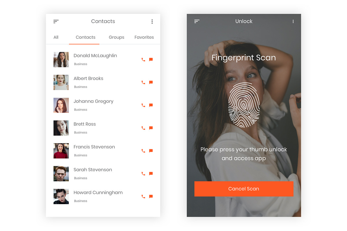 Chatting & Sharing Illustrator App, an UI Kit Template by themelove (Photo 11 of 11)