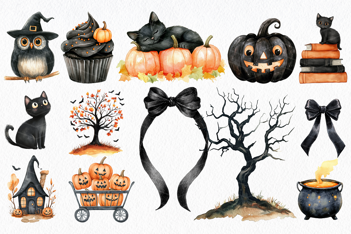 Little Boo Halloween Clipart, a Decorative Illustration by ClipArtCharm (Photo 6 of 6)