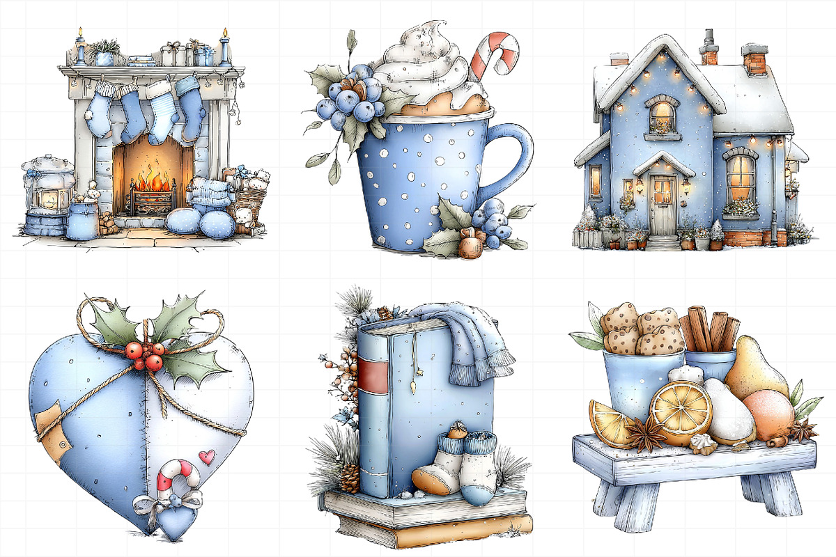 Cozy Christmas Clipart Bundle, an Illustration by Daily.Designs (Photo 5 of 5)