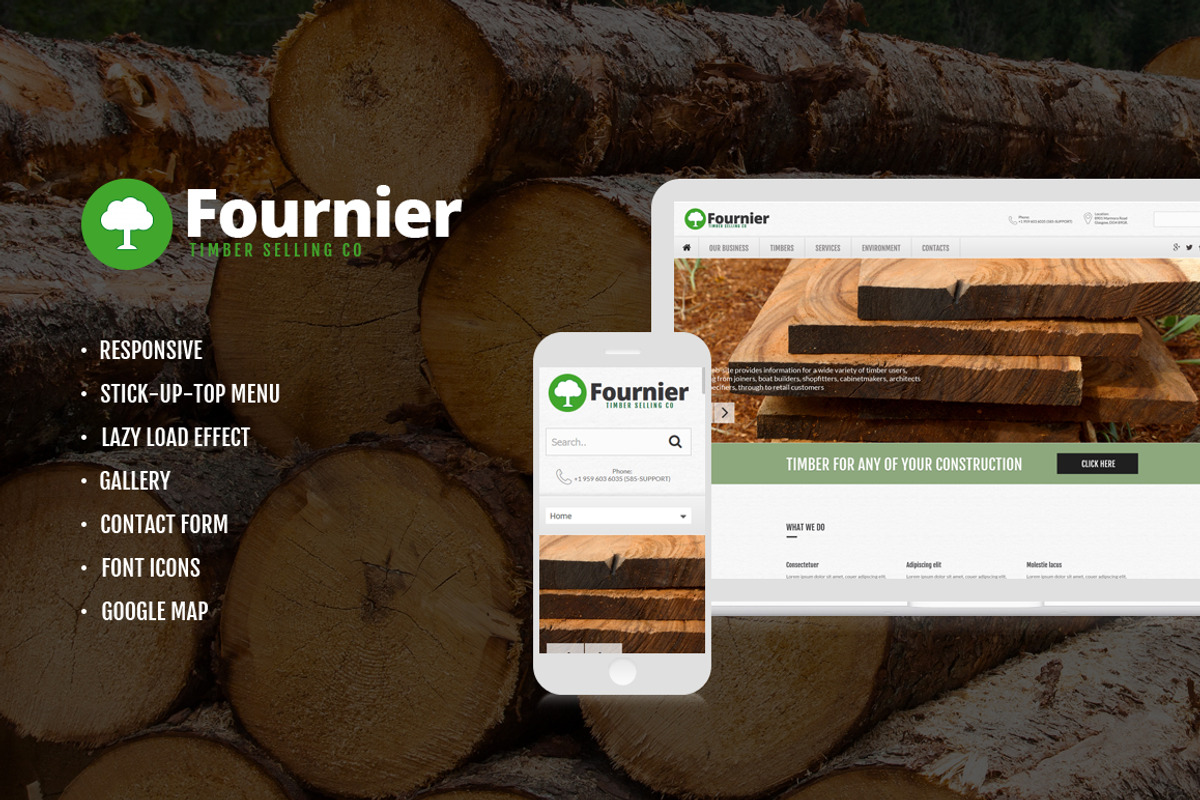 Timber Selling Company Template, a HTML Template by Zemez (Photo 1 of 6)
