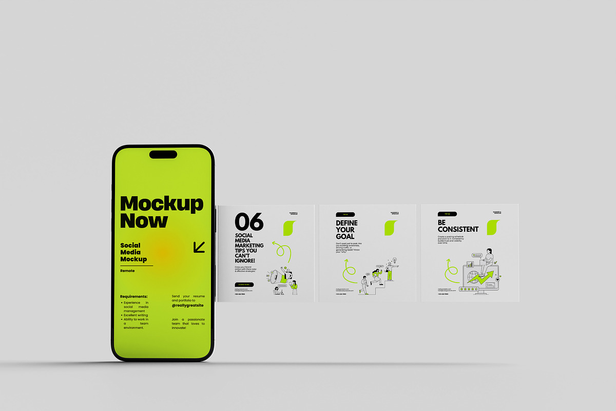High Quality Social Media Mockup, a Merchandise Mockup by Ataku Design (Photo 3 of 5)