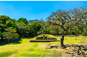 San Andres Mayan ruins in El, an Architecture Photo by Leonid Andronov