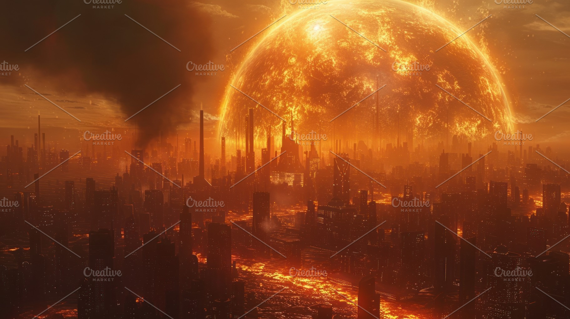 city and global warming, a Photo by Pictures for you!!!!!!!!!