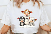 Funny Christmas Cow Clipart PNG, a Seasonal Illustration by designcity5 (Thumbnail 3 of 5)