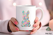 Brushstroke Happy Easter Bunny Png, an Illustration by Craft Nest (Thumbnail 4 of 6)