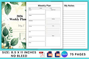2026 Weekly Planner, a Stationery Template by Designmela01 (Thumbnail 4 of 7)