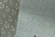 Trailing Teal Floral Vines Pattern, a Pattern Graphic by Mieken Petra Designs (Thumbnail 2 of 3)