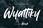 Wyattiky Stylish Brush, a Script Font by Creatype Studio (Thumbnail 1 of 9)