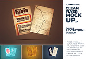 Clean Double Flyer Mockups x4, a Mockup by SmartDesigns (Thumbnail 5 of 5)