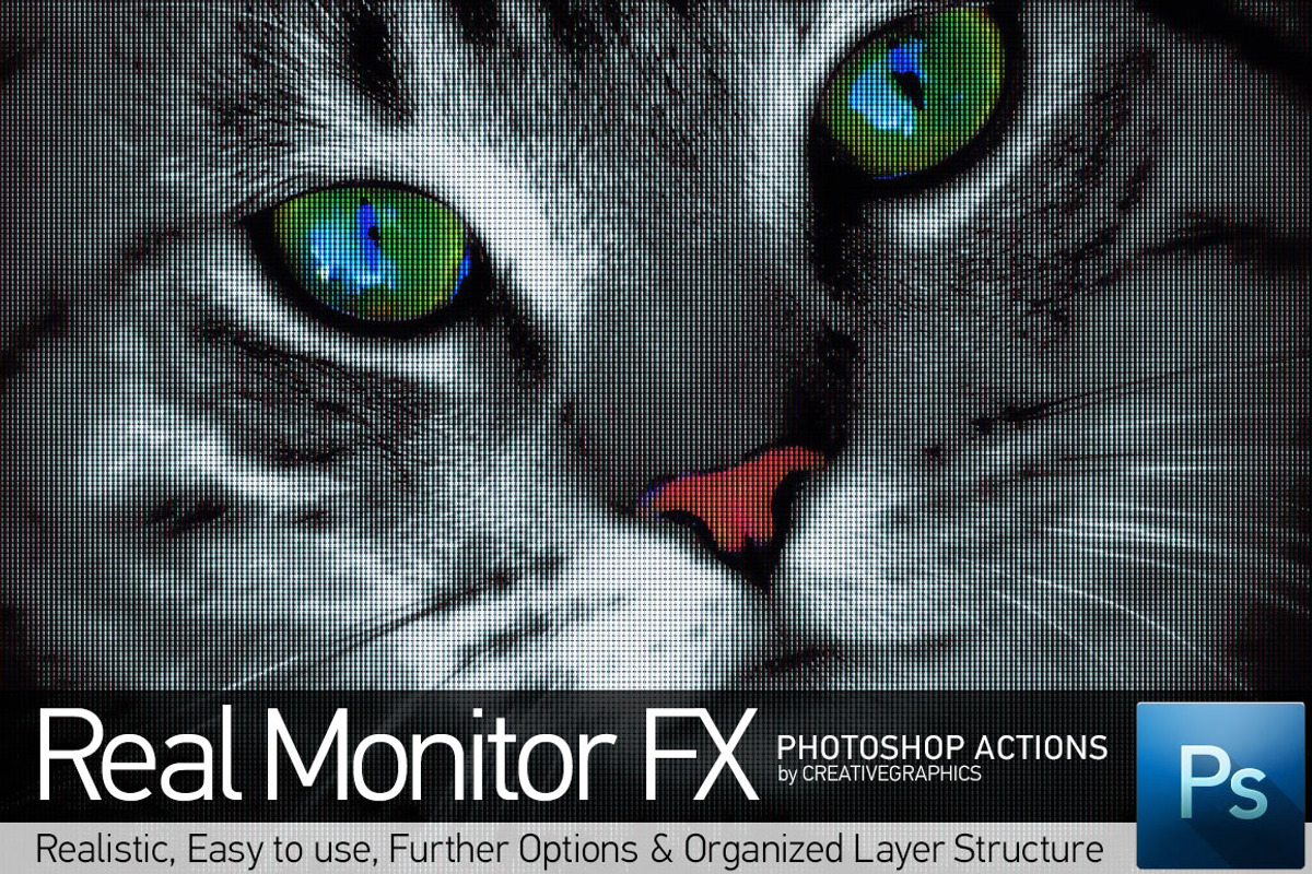 Real Monitor FX Photoshop Action, an Action Add-On by Creative Graphics (Photo 4 of 4)