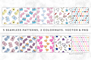 Vector Valentine clipart, patterns, a Pattern Graphic by Palette Pursuit (Thumbnail 5 of 8)