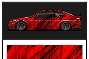 Dynamic Red Racing Graphic Set, a Transportation Illustration by CarWrap design (Thumbnail 2 of 3)