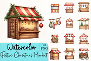 Festive Christmas Market Clipar, an Illustration by CrexoraLab (Thumbnail 1 of 5)