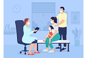 Visit doctor flat illustrations, a Healthcare Illustration by IMG visuals characters (Thumbnail 7 of 7)