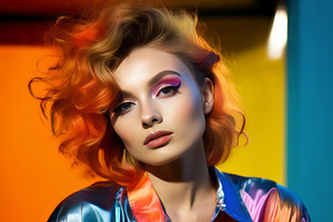 Portrait of Woman with Orange Hair a, a Person Photo by Fascinadora