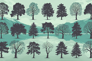 18 Trees Photoshop Stamp Brushes