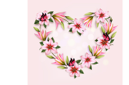 Holiday background with flowers