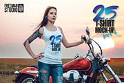 25 T-Shirts Mock-Up (Part 4), a Shirt Mockup by Freeman Studio (Thumbnail 1 of 32)