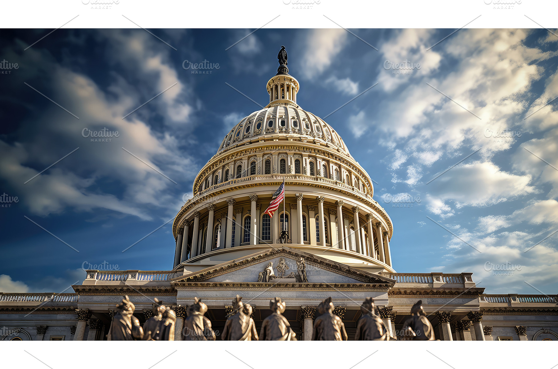 dome capitol building top ai, an Architecture Photo by pikepicture