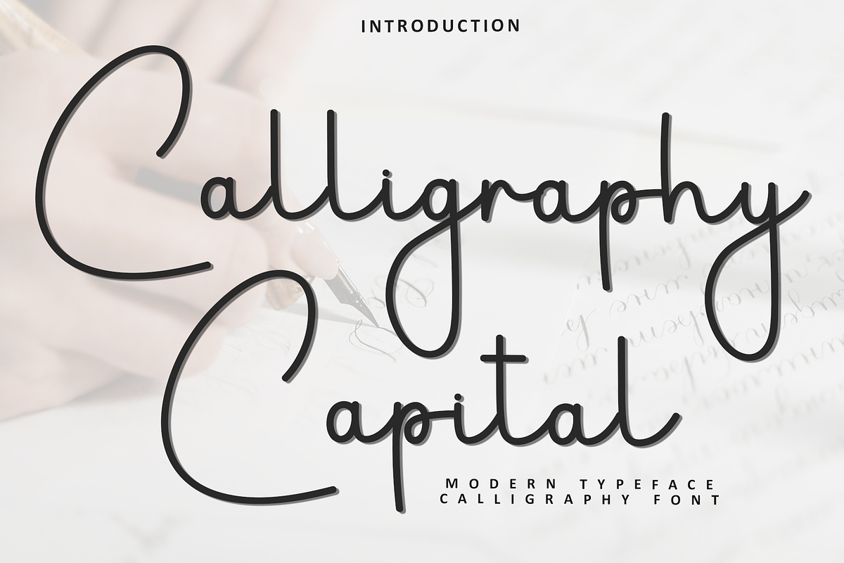 Calligraphy Capital, a Handwritten Font by FreshTypeINK (Photo 1 of 8)