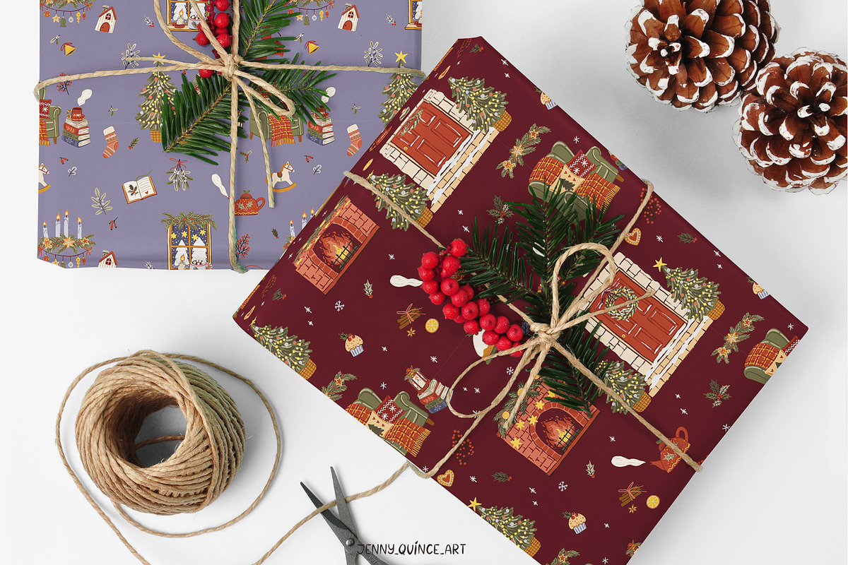 Cozy Christmas – Vector Clipart, a Seasonal Illustration by Jenny Quince (Photo 13 of 14)