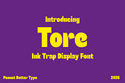 Tore Ink Trap Display Font, a Sans Serif Font by PeanutButter Type (Thumbnail 1 of 4)