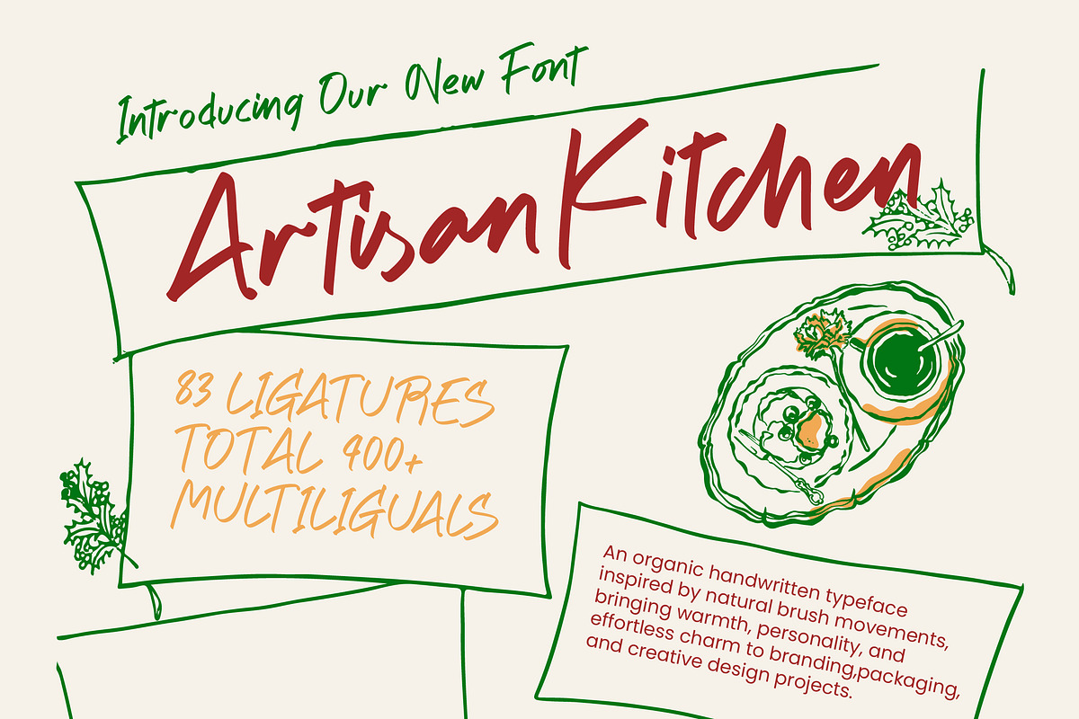 Artisan Kitchen Handwritten Font, a Script Font by stylishtype.co (Photo 1 of 10)
