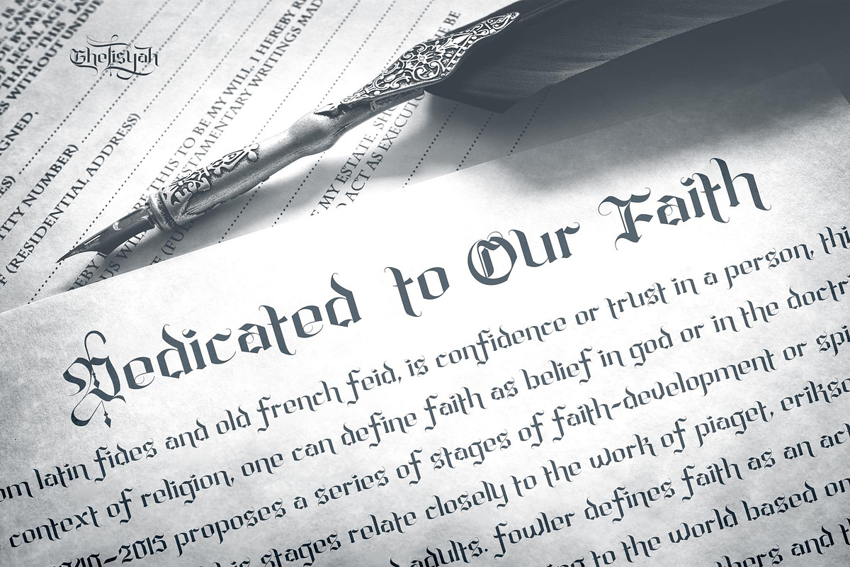 Ghelisyah Typeface, a Blackletter Font by alit design (Photo 11 of 15)
