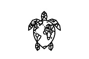 World Map Sea Turtle Bundle, an Illustration by Gaye Art (Thumbnail 3 of 31)