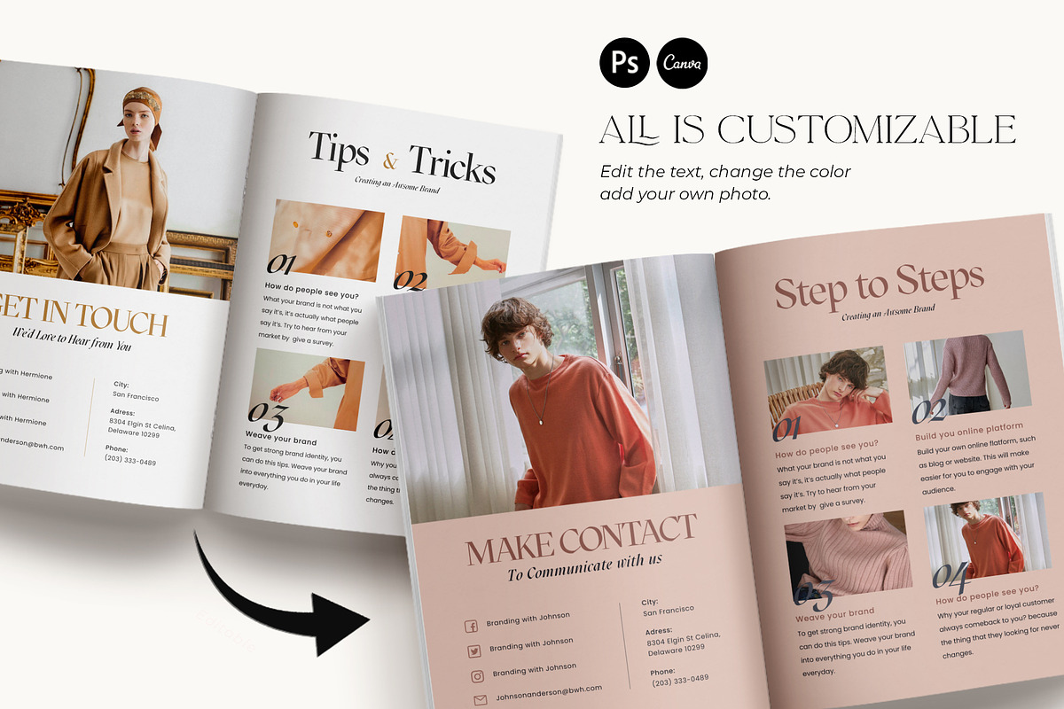 SALE Branding Workbook Creator CANVA, a Magazine Template by Eviory (Photo 38 of 43)
