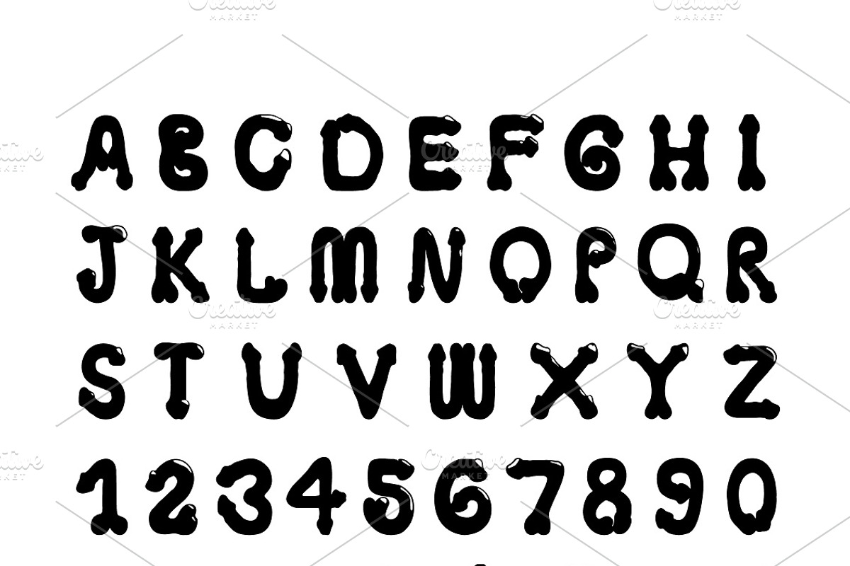 Vector Penis Alphabet & Numbers, an Object Graphic by Watercolor_Vector Graphic (Photo 2 of 2)