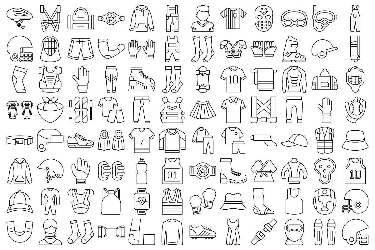 Sportswear Icon Pack, an Icon by Vector Portal (Photo 3 of 5)
