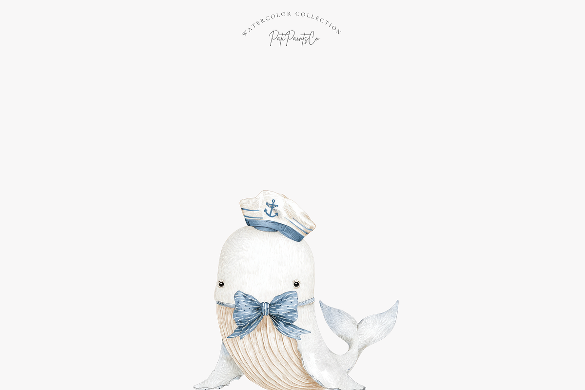 Whale Clipart Set, a Decorative Illustration by Pati Paints (Photo 4 of 10)
