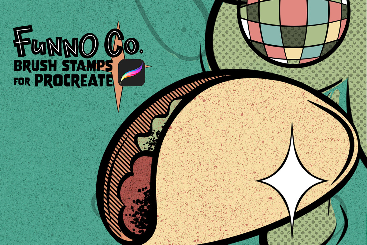 Retro Funky Kitschy Cute Hand Drawn, a Brush Add-On by Funno Co. (Photo 4 of 5)