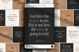 Mindset Quotes Instagram Posts, a Social Media Template by Creatif Foundry