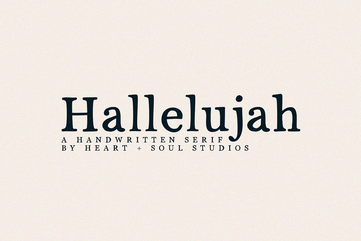 Hallelujah Serif | Handwritten Font, a Serif Font by Heart + Soul Studios (Photo 12 of 12)