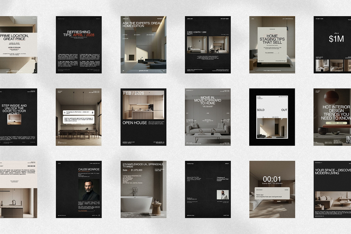 Modern Real Estate Post & Story Kit, a Social Media Template by Prapti Design (Photo 7 of 10)