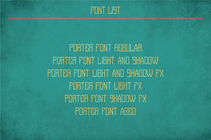 Porter Vintage Label Typeface