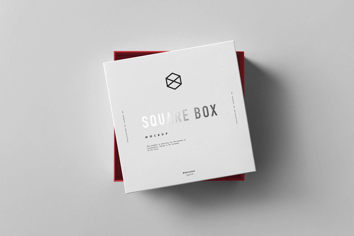 Square Shoe Box Mock-up, a Packaging Mockup by Yogurt86 (Photo 7 of 7)