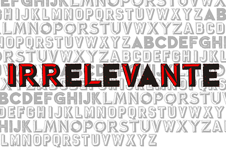Irrelevante, a Sans Serif Font by Intellecta Design