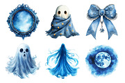 Moonlit Blue Halloween Clipart, an Illustration by Daily.Designs (Thumbnail 2 of 5)