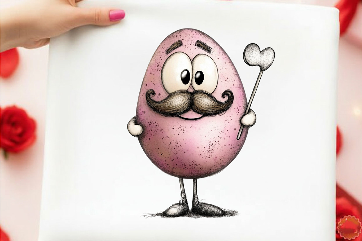 Whimsical Funny Easter Eggs Clipart, an Illustration by designcity5 (Photo 5 of 5)