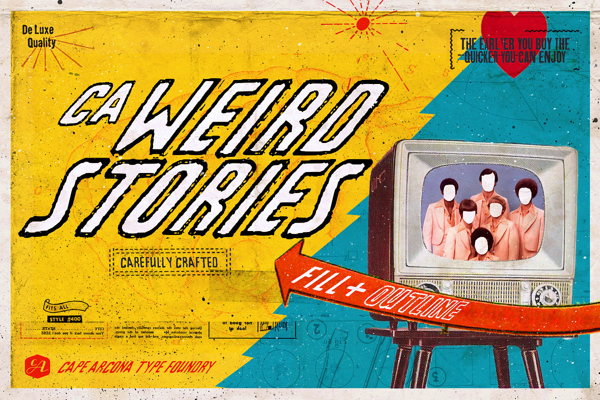 CA WeirdStories, a Sans Serif Font by Cape Arcona Type Foundry (Photo 1 of 7)