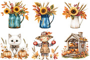 Autumn Farm Storybook Clipart, a Seasonal Illustration by CitraGraphics (Thumbnail 2 of 3)