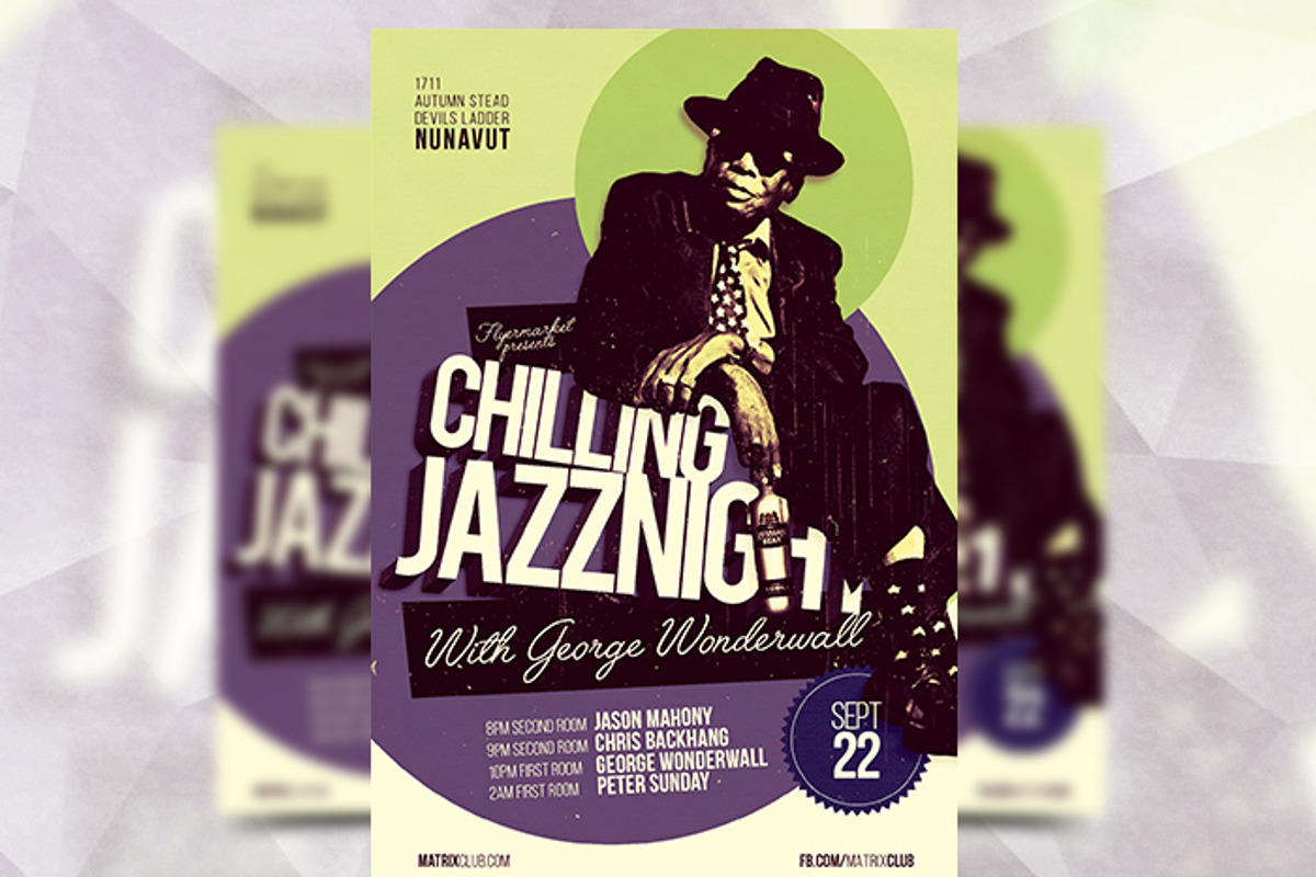 Chilling Jazz Night - Flyer Template, a Flyer Template by Flyermarket (Photo 3 of 3)